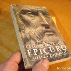 Libros de segunda mano: EPICURO CARLOS GARCIA GUAL - ALIANZA EDITORIAL