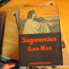 Libros de segunda mano: SUGERENCIAS FILOSOFICO LITERARIAS, VICENTE GAR-MAR.-JUVENTUDES DE ACCION CATOLICA Y FALANGE ESPAÑOLA