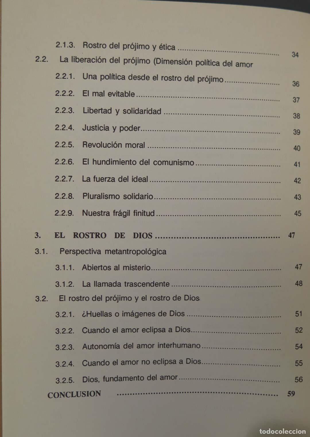 Libros de segunda mano: PERSONA Y ROSTRO DEL OTRO, ILDEFONSO MURILLO - Foto 3