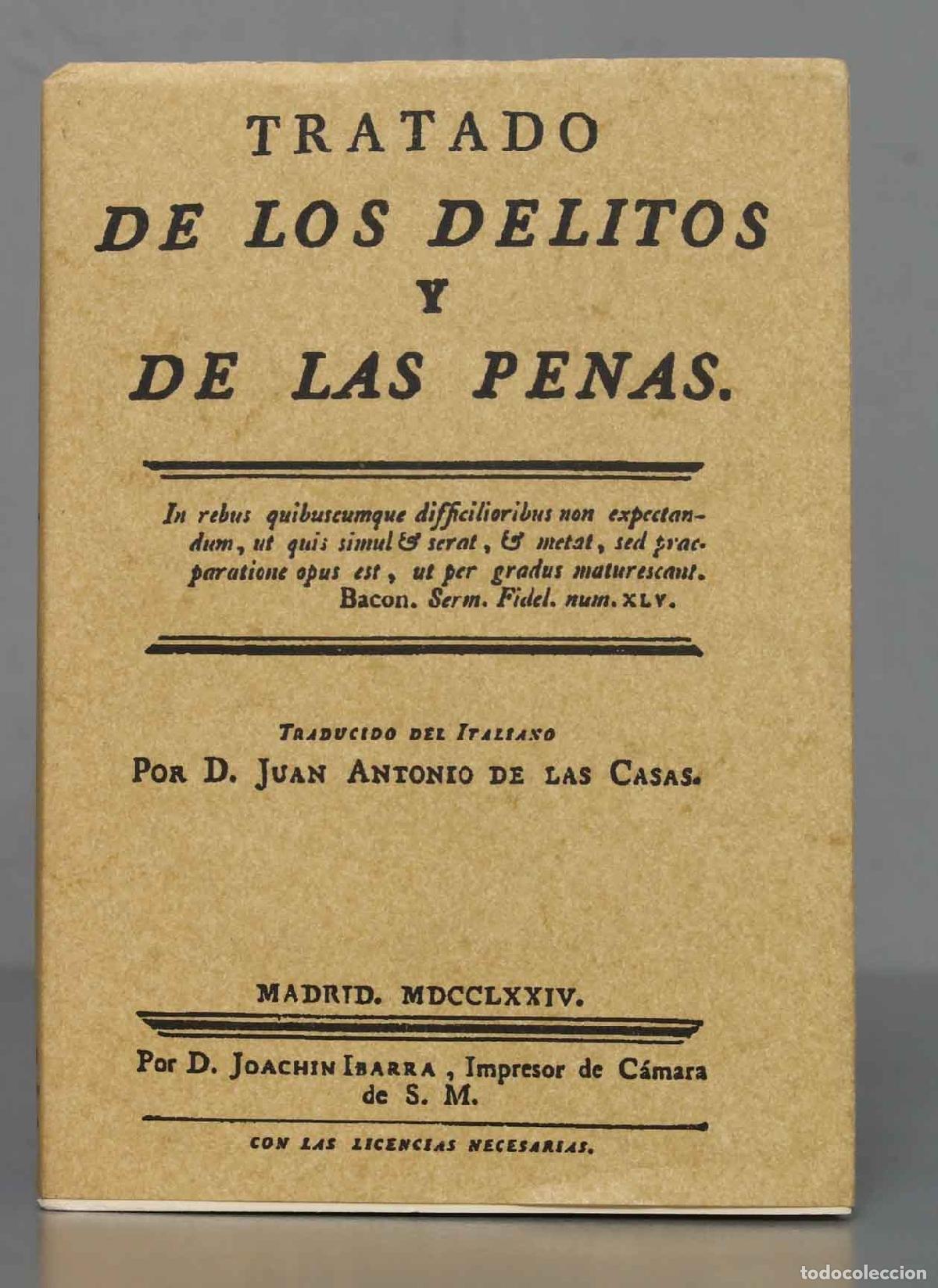 Libros de segunda mano: TRATADO DE LOS DELITOS Y LAS PENAS. Beccaria - Foto 1