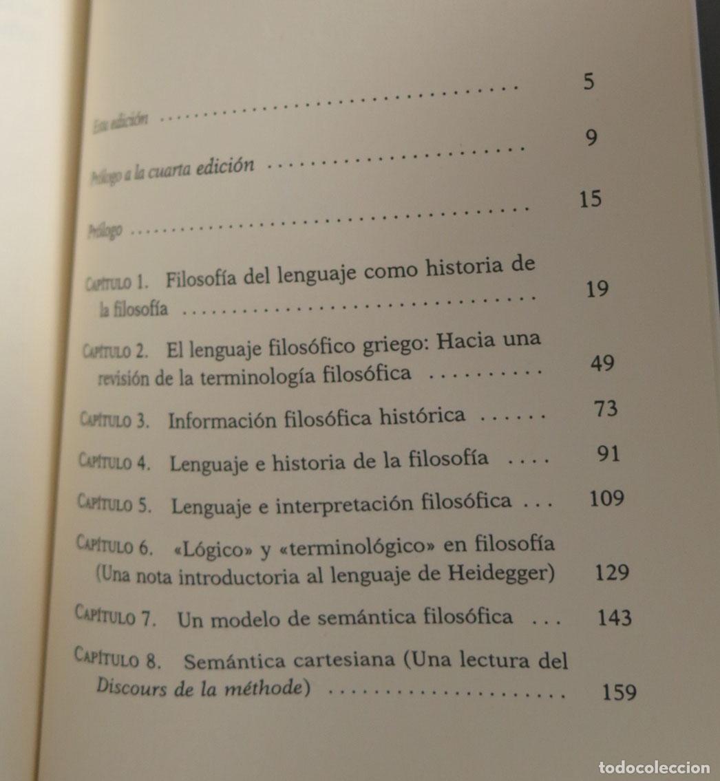 Libros de segunda mano: FILOSOFIA Y LENGUAJE. EMILIO LLEDO - Foto 2