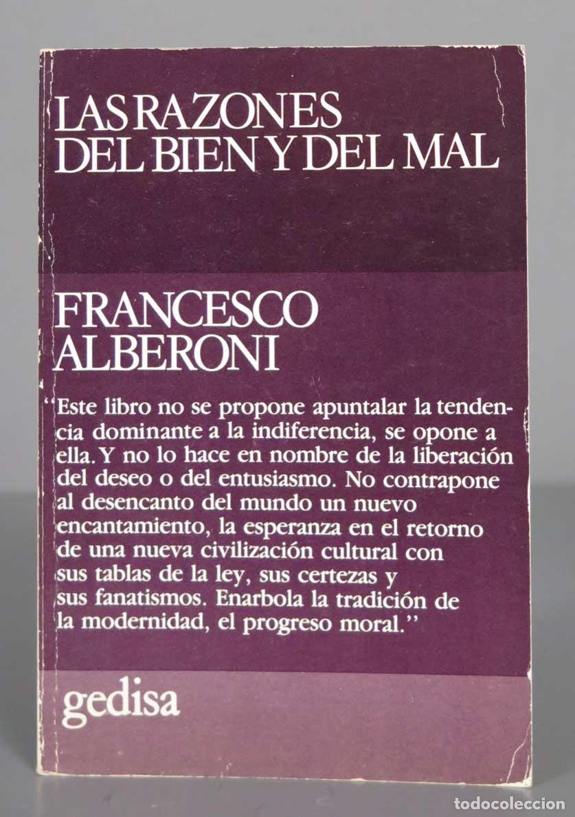 Libros de segunda mano: Las razones del bien y del mal. Alberoni - Foto 1
