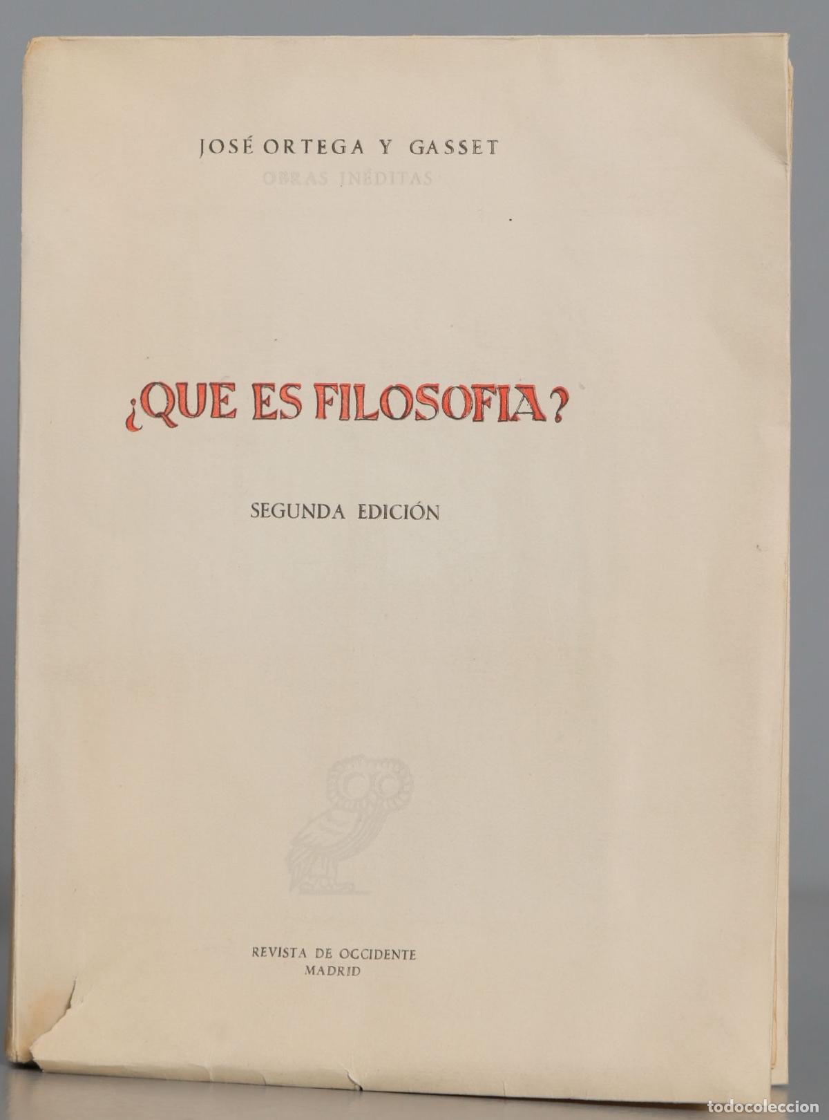 Libros de segunda mano: &iquest;QU&Eacute; ES FILOSOFIA?. ORTEGA Y GASSET - Foto 1