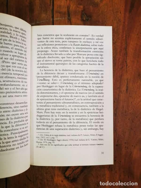 Libros de segunda mano: El PENSAMIENTO d&eacute;bil - Foto 3