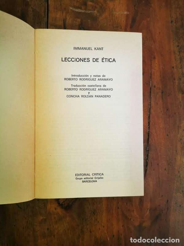 Libros de segunda mano: KANT, Immanuel. Lecciones de &eacute;tica - Foto 2