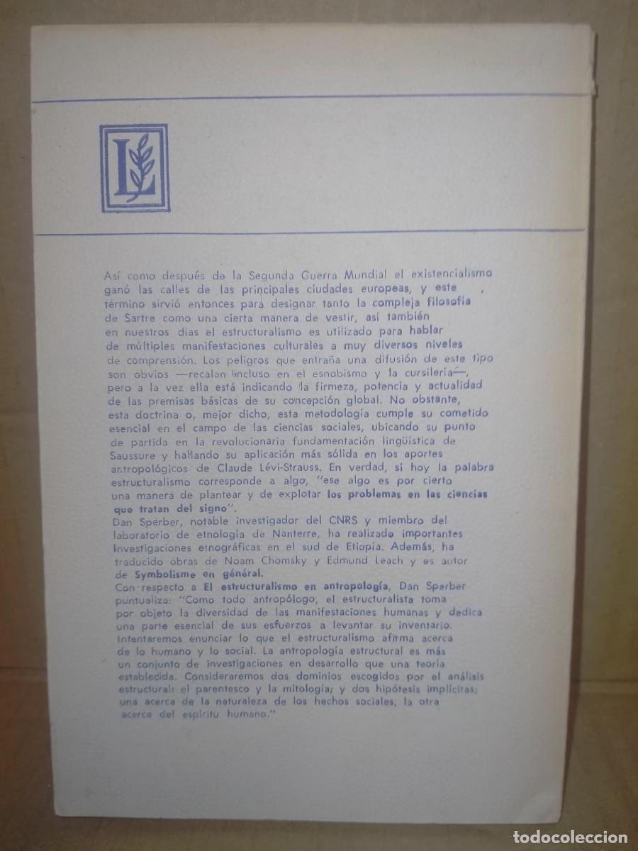 Libros de segunda mano: DAN SPERBER. &iquest;QU&Eacute; ES EL ESTRUCTURALISMO? .LOSADA - Foto 3