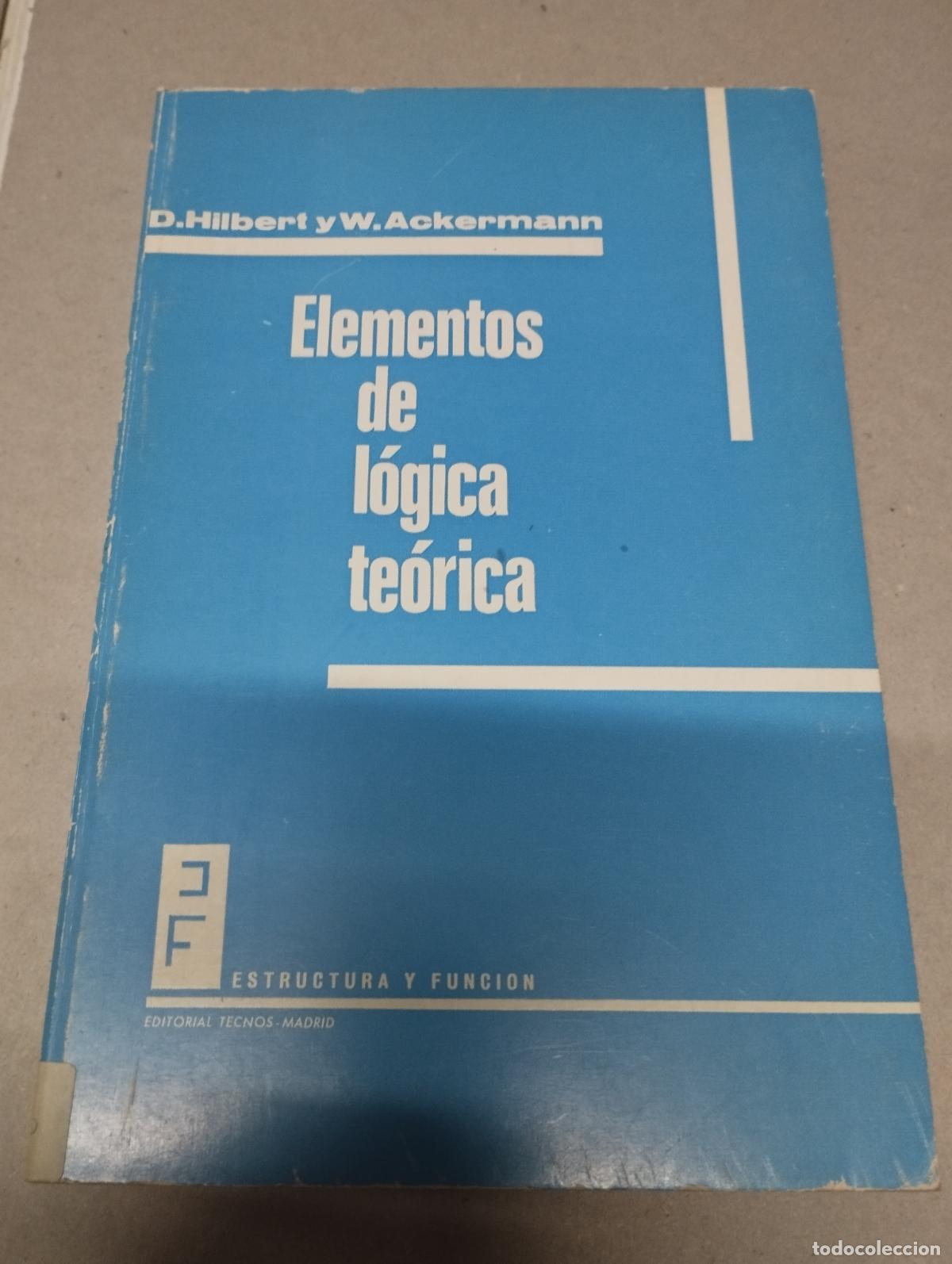 Libros de segunda mano: ELEMENTOS DE LOGICA TEORICA - HILBERT, ACKERMANN - ED.TECNOS - Foto 1