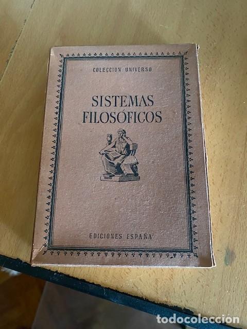 Libros de segunda mano: SISTEMAS FILOS&Oacute;FICOS - Foto 2