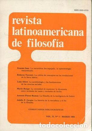 Libros de segunda mano: REVISTA LATINOAMERICANA DE FILOSOFIA. VOL X - N&ordm; 1-MARZO 1984. - VV.AA.