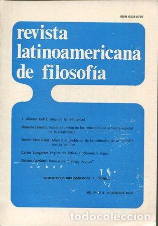 Libros de segunda mano: REVISTA LATINOAMERICANA DE FILOSOFIA. VOL V - N&ordm; 3-NOVIEMBRE 1979. - VV.AA.