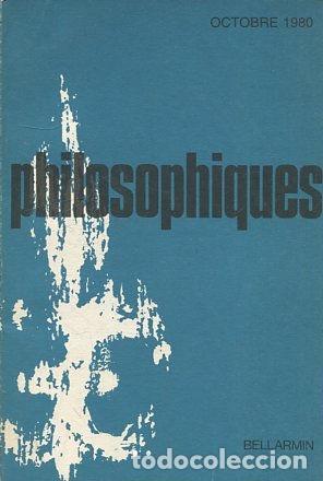 Libri di seconda mano: PHILOSOPHIQUES. REVUE DE LA SOCIETE DE PHILOSOPHIE DU QUEBEC. VOL. VII, N&ordm; 2. - VV.AA.