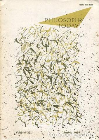 Libros de segunda mano: PHILOSOPHY TODAY. VOLUME 32:1. - VV.AA. - Foto 1