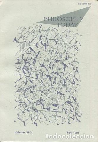 Libros de segunda mano: PHILOSOPHY TODAY. VOLUME 35:3. - VV.AA. - Foto 1