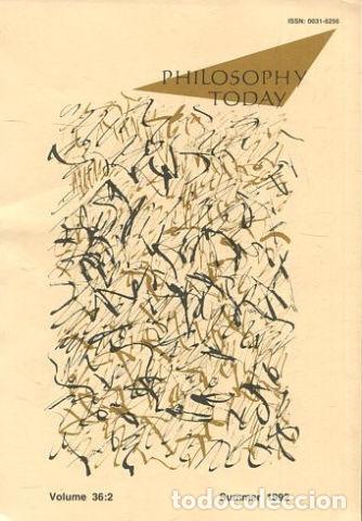 Libros de segunda mano: PHILOSOPHY TODAY. VOLUME 36:2. - VV.AA. - Foto 1