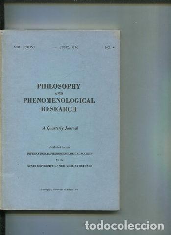 Libri di seconda mano: Philosophy and Phenomenological Research: A Quarterly Journal - VOL. XXXVI JUNE, 1976. No.4. - VV.AA