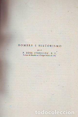 Gebrauchte B&uuml;cher: HOMBRE E HISTORISMO. - ITURRIOZ Jose.