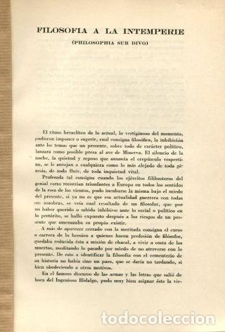 Libri di seconda mano: FILOSOFIA A LA INTEMPERIE. - YELA UTRILLA Juan Francisco.