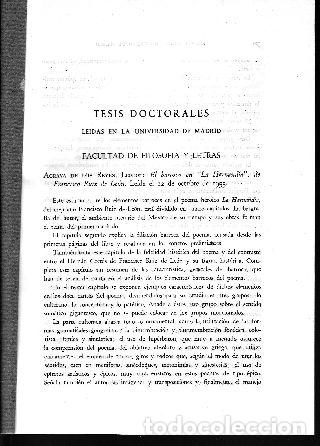Libri di seconda mano: TESIS DOCTORALES LEIDAS EN LA UNIVERSIDAD DE MADRID. - VV.AA.