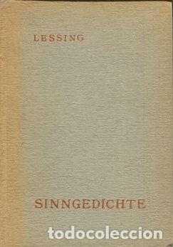 Libros de segunda mano: SINNGEDICHTE. - LESSING - Foto 1