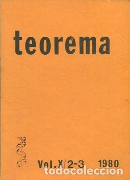 Libros de segunda mano: TEOREMA. VOL. X/ 2-3. - VV.AA. - Foto 1