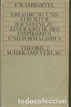 Libri di seconda mano: ERFAHRUNG UND STRUKTUR BAUSTEINE ZU EINER KRITIK DES EMPIRISMUS UND FORMALISMUS. - KAMBARTE F.