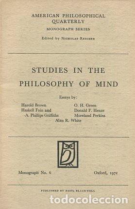 Libri di seconda mano: STUDIES IN THE PHILOSOPHY OF MIND. - VV.AA.