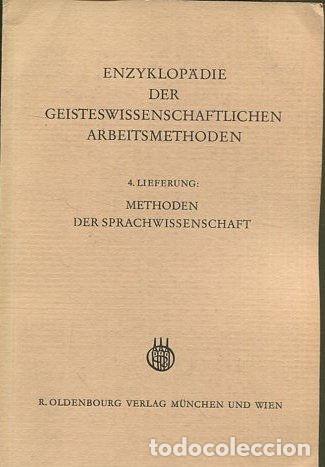 Second hand books: ENZYKLOPADIE DER GEISTESWISSENSCHAFTLICHEN ARBEITSMETHODEN 4. LIEFERUNG: METHODEN DER SPRACHWISSENSC