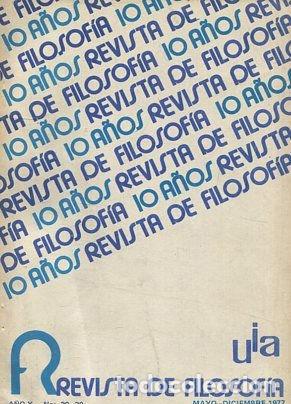 Second hand books: REVISTA DE FILOSOFIA. - VV.AA.