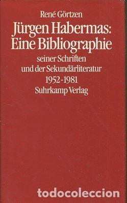 Gebrauchte B&uuml;cher: JURGEN HABERMAS: EINE BIBLIOGRAPHIE. - GORTZEN Rene.