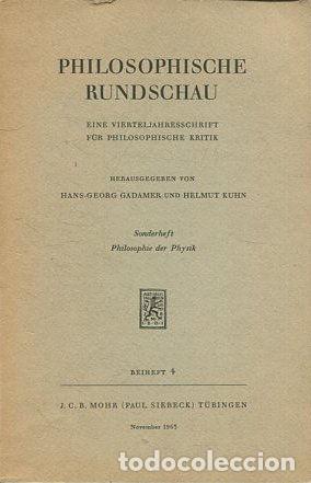 Gebrauchte B&uuml;cher: PHILOSOPHISCHE RUNDSCHAU. eine Vierteljahresschrift f&uuml;r philosophische Kritik. - VV.AA.