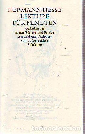 Gebrauchte B&uuml;cher: LEKTURE FUR MINUTEN. GEDANKEN AUS SEINEN BUCHERN UND BRIEFEN. AUSWAHL UND NACHWORT VON VOLKER MICHEL
