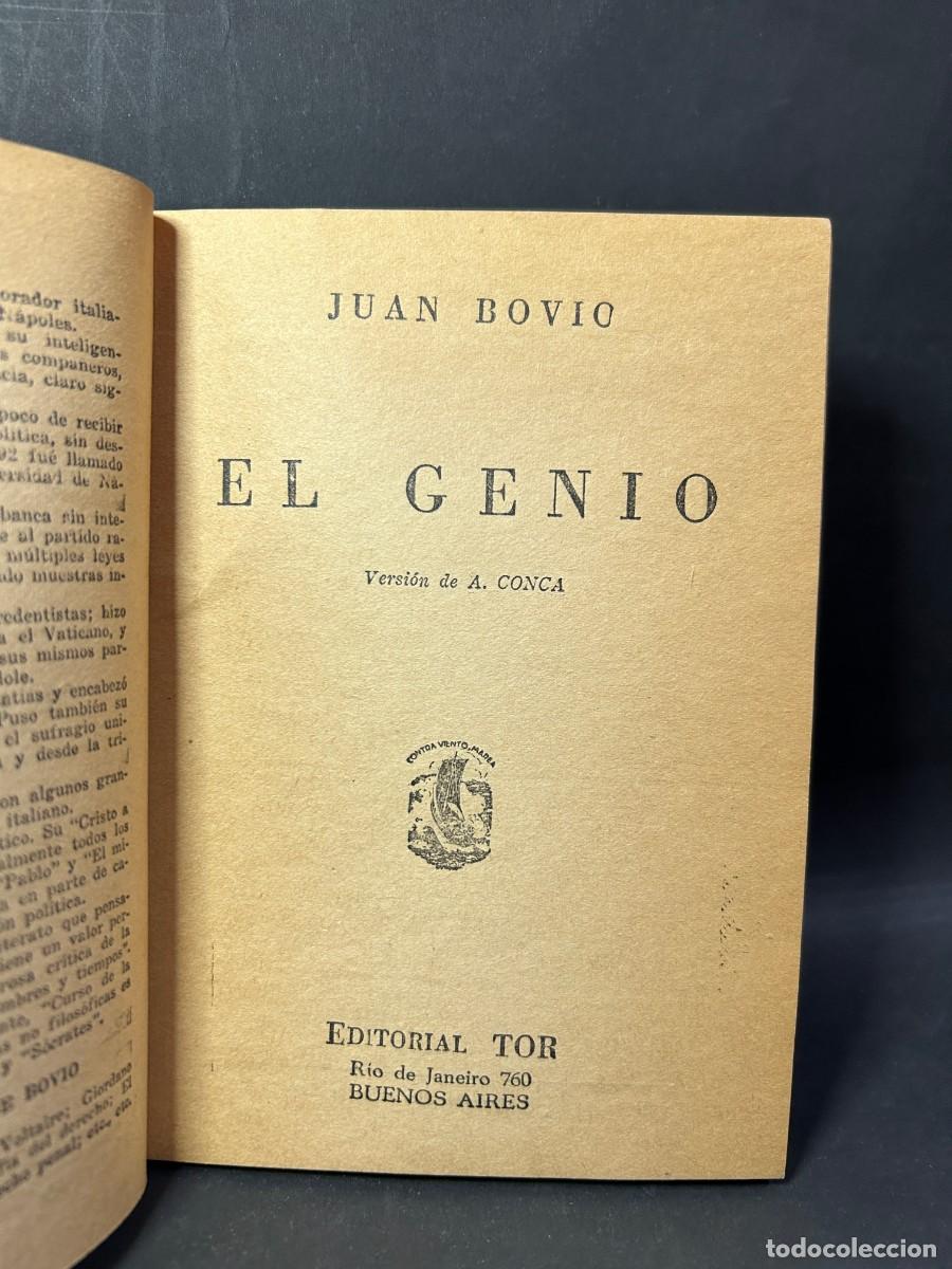 Libros de segunda mano: BOVIO - EL GENIO - 1943 - Foto 4