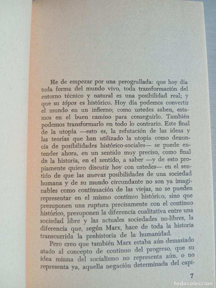 Libros de segunda mano: El final de la utop&iacute;a - Herbert Marcuse - Ariel - 1981 - Foto 6