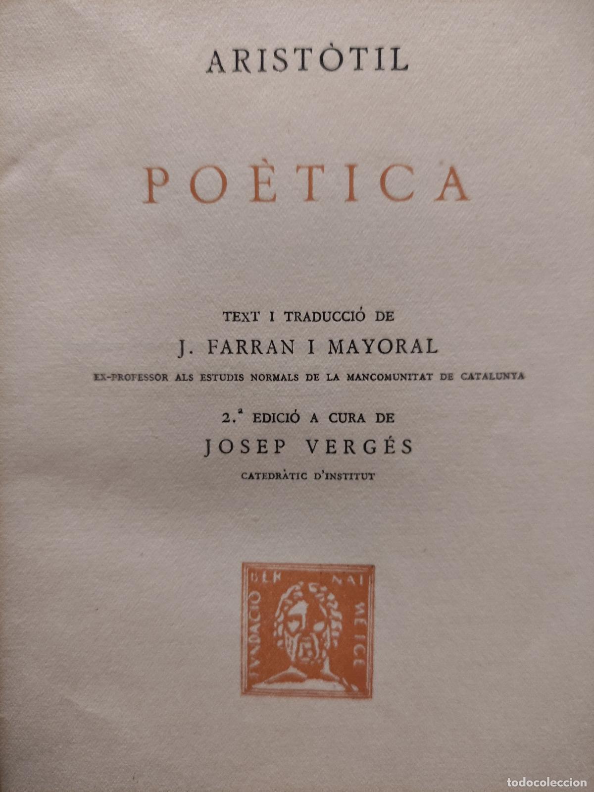 Libros de segunda mano: POETICA - CONSTITUCIO D&acute;ATENES - ARISTOTIL - Foto 2