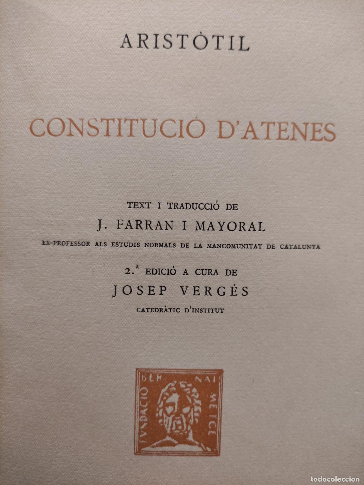 Libros de segunda mano: POETICA - CONSTITUCIO D&acute;ATENES - ARISTOTIL - Foto 3