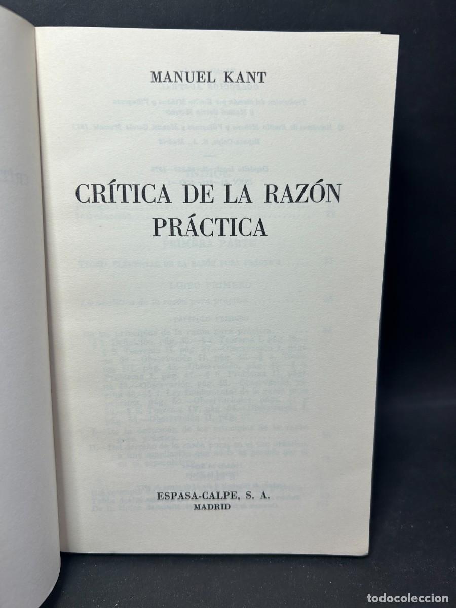 Libros de segunda mano: MANUEL KANT - CR&Iacute;TICA DE LA RAZ&Oacute;N PR&Aacute;CTICA - 1975 - Foto 3