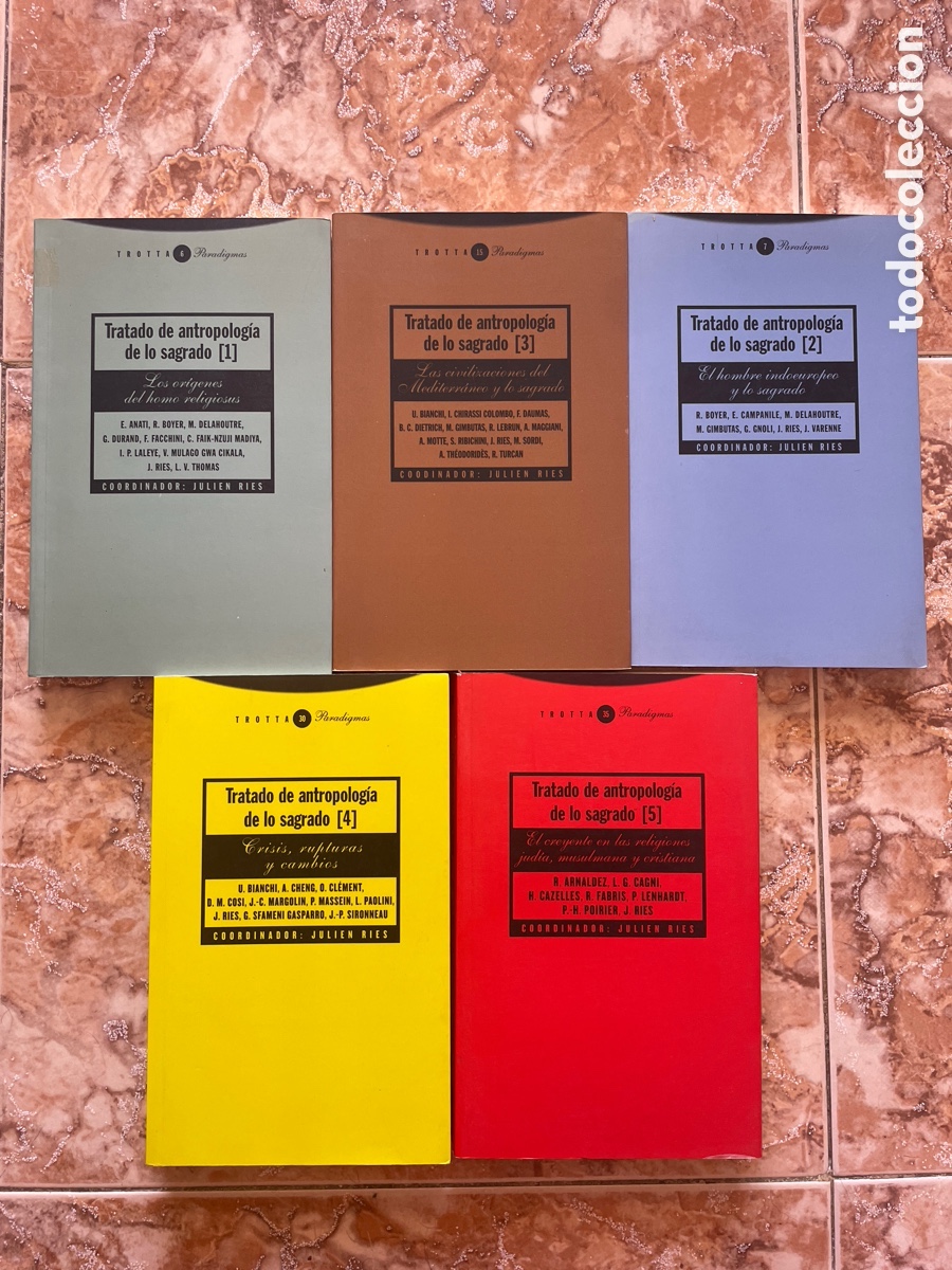 Libros de segunda mano: Lote 5 tomos &ldquo;Tratado de antolog&iacute;a de lo sagrado&rdquo;