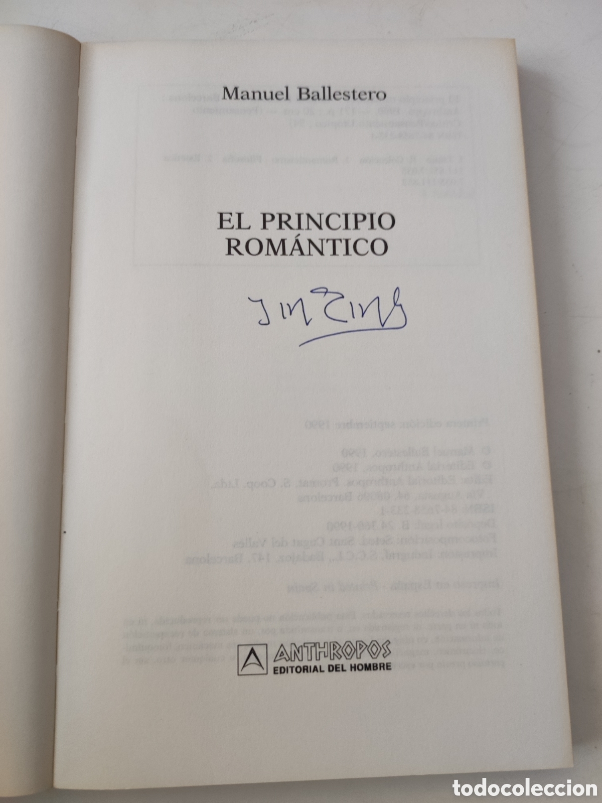Libros de segunda mano: EL PRINCIPIO ROMANTICO - M Ballestero - Foto 3