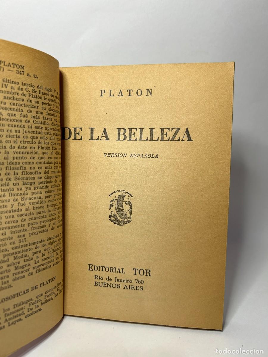 Libros de segunda mano: PLATON - DE LA BELLEZA - 1943 - Foto 4