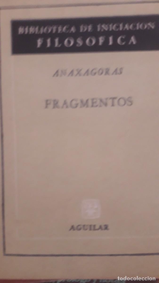 Libros de segunda mano: fragmentos Anax&aacute;goras - Foto 1