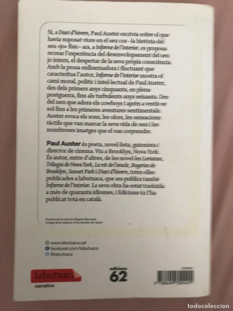 Libros de segunda mano: LLIBRE. Informe de linterior. Paul Auster - Foto 6
