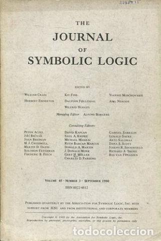 Livres d'occasion: THE JOURNAL OF SYMBOLIC LOGIC VOLUME 45 NUMBER 3 SEPTEMBER 1980. - VV.AA.