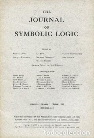 Livres d'occasion: THE JOURNAL OF SYMBOLIC LOGIC VOLUME 45 NUMBER 1 MARCH 1980. - VV.AA.
