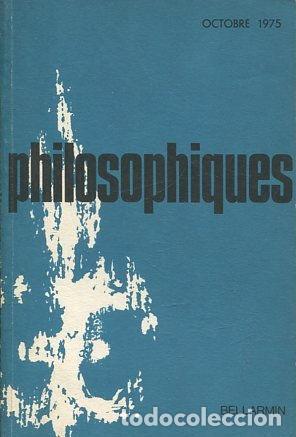 Libros de segunda mano: PHILOSOPHIQUES. REVUE DE LA SOCIETE DE PHILOSOPHIE DU QUEBEC. VOL. II, Numero 2. - VV.AA.