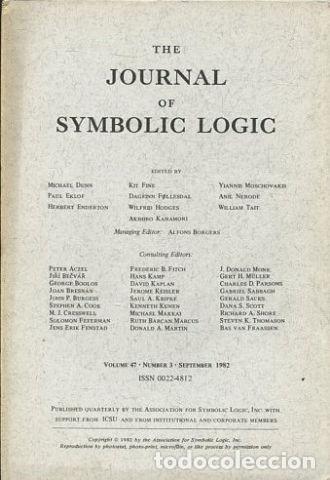 Libri di seconda mano: THE JOURNAL OF SYMBOLIC LOGIC VOLUME 47 NUMBER 3 SEPTEMBER 1982. - VV.AA.