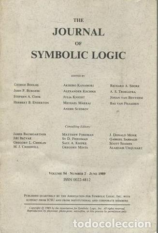 Libri di seconda mano: THE JOURNAL OF SYMBOLIC LOGIC VOLUME 54 NUMBER 2 JUNE 1989. - VV.AA.