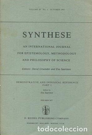 Libri di seconda mano: SYNTHESE AN INTERNATIONAL JOURNAL FOR EPISTEMOLOGY, METHODOLOGY AND PHYLOSOPHY OF SCIENCE VOLUME 49.