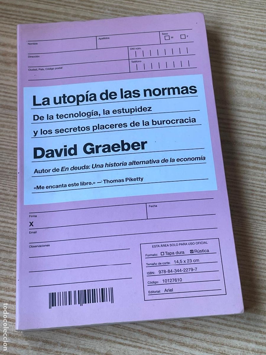Libros de segunda mano: DAVID GRAEBER - LA UTOP&Iacute;A DE LAS NORMAS - ARIEL 2015 - Foto 1