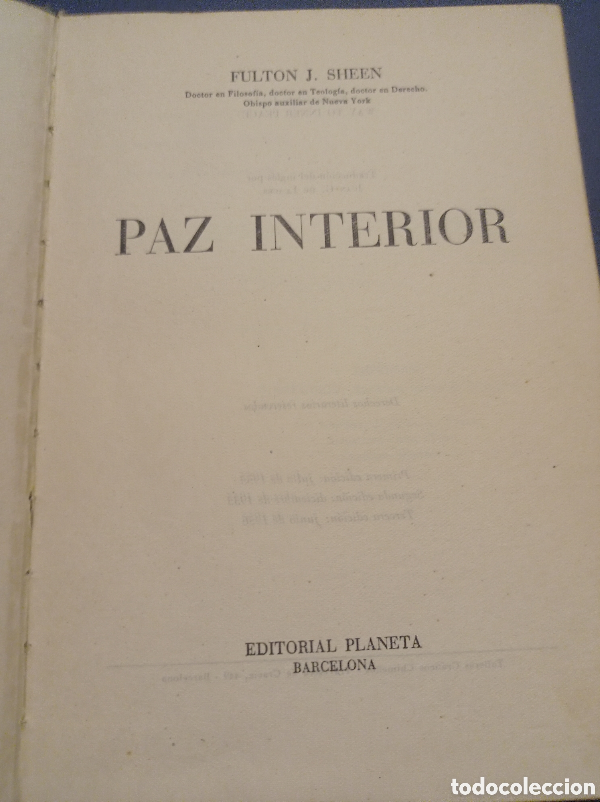 Libros de segunda mano: Paz interior editorial planeta - Foto 1