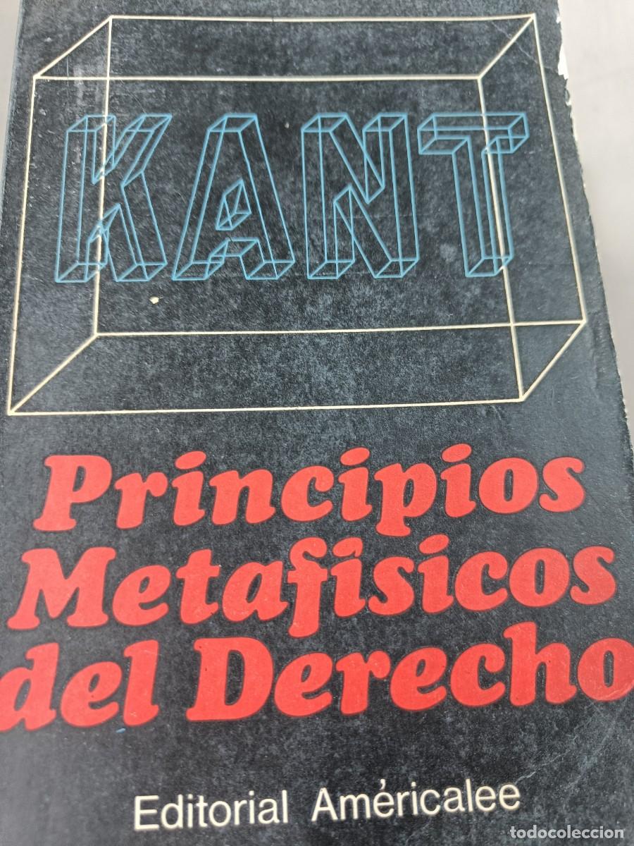 Libros de segunda mano: PRINCIPIOS METAF&Iacute;SICOS DEL DERECHO. KANT. - Foto 1